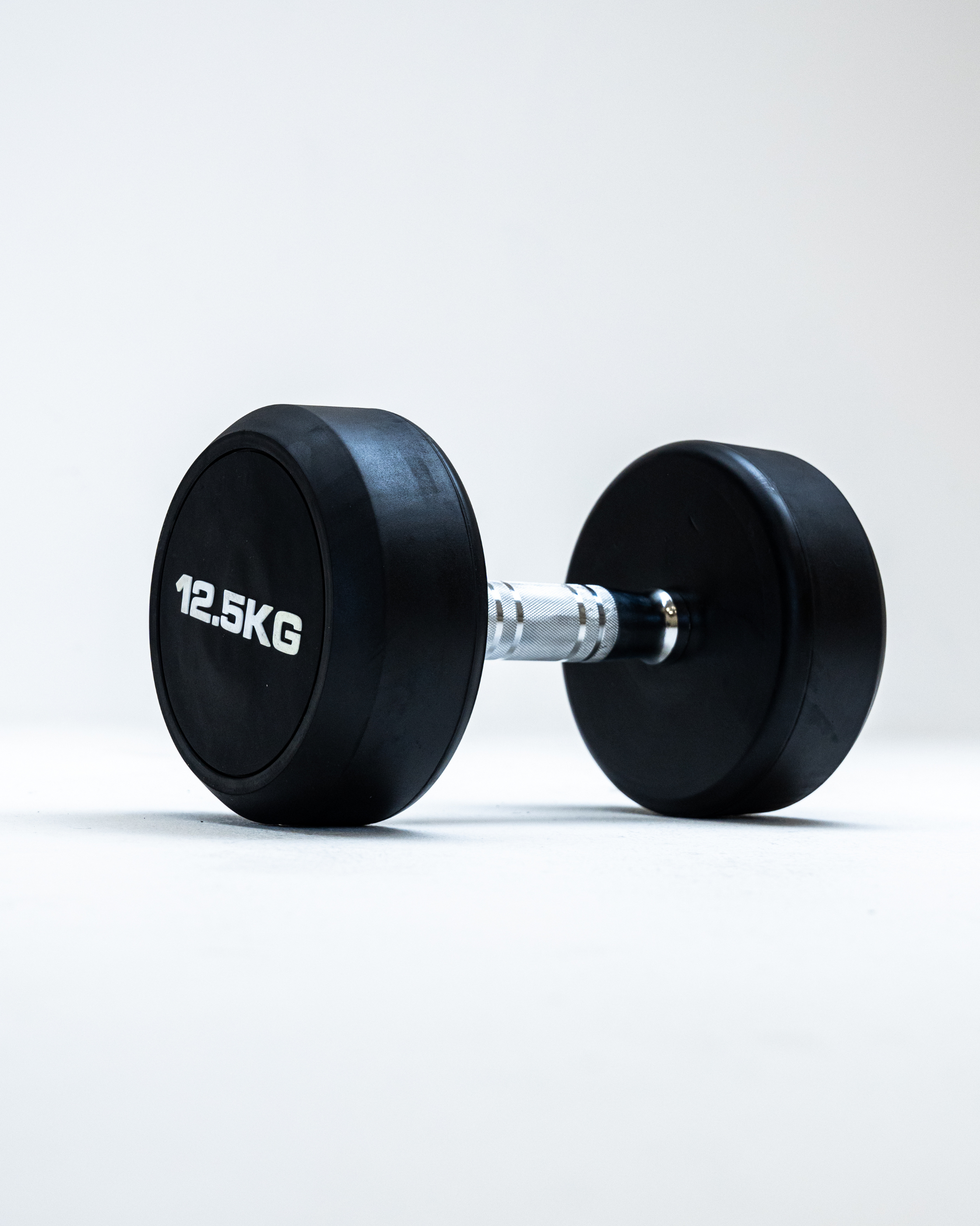 Box Step Round PU Dumbbells (Black)