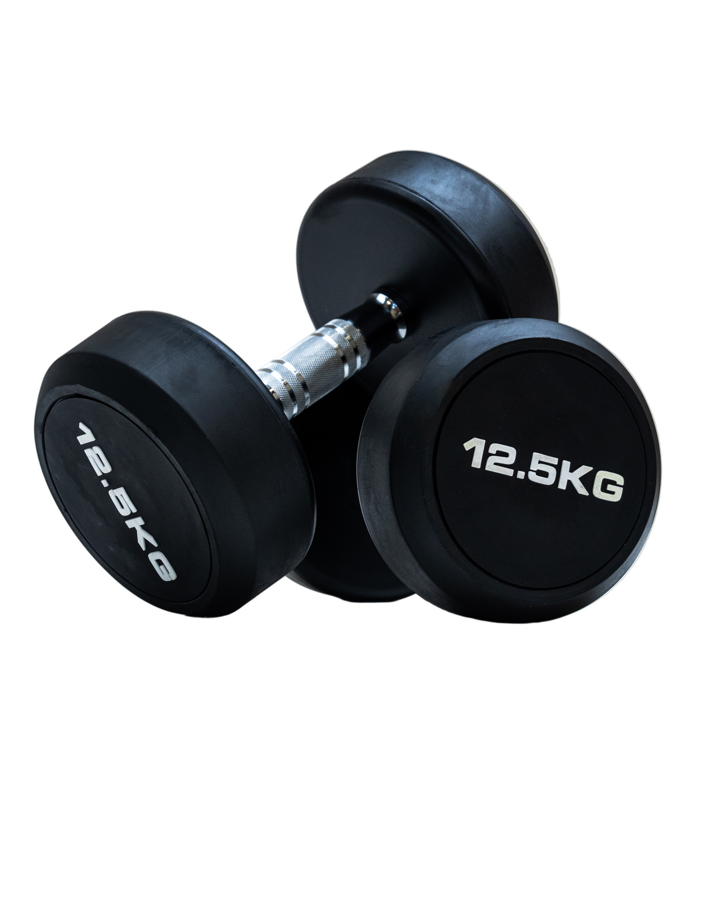 Box Step Round PU Dumbbells (Black)