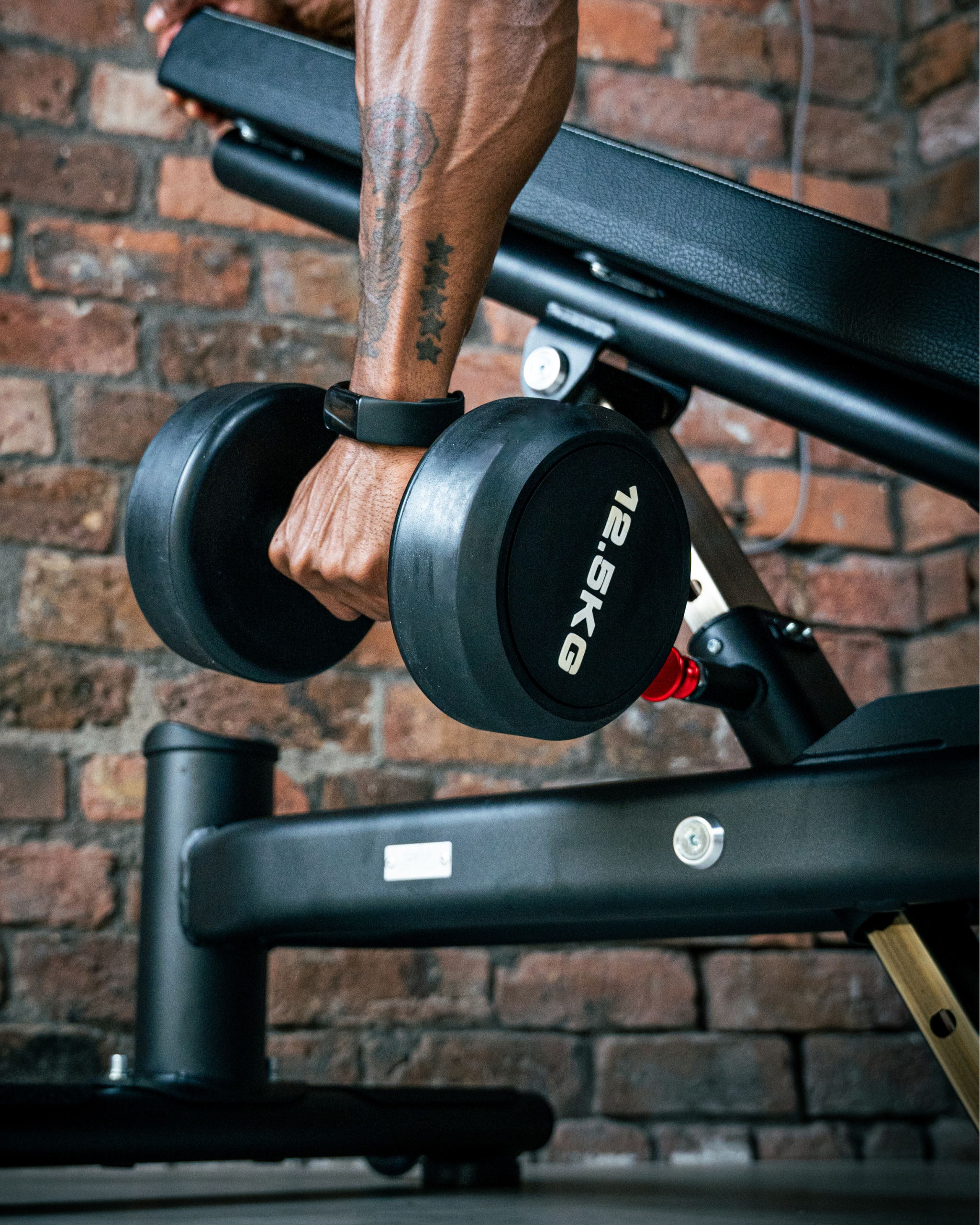 Box Step Round PU Dumbbells (Black)